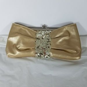 VINTAGE  Clutch Bag Gold Sequined